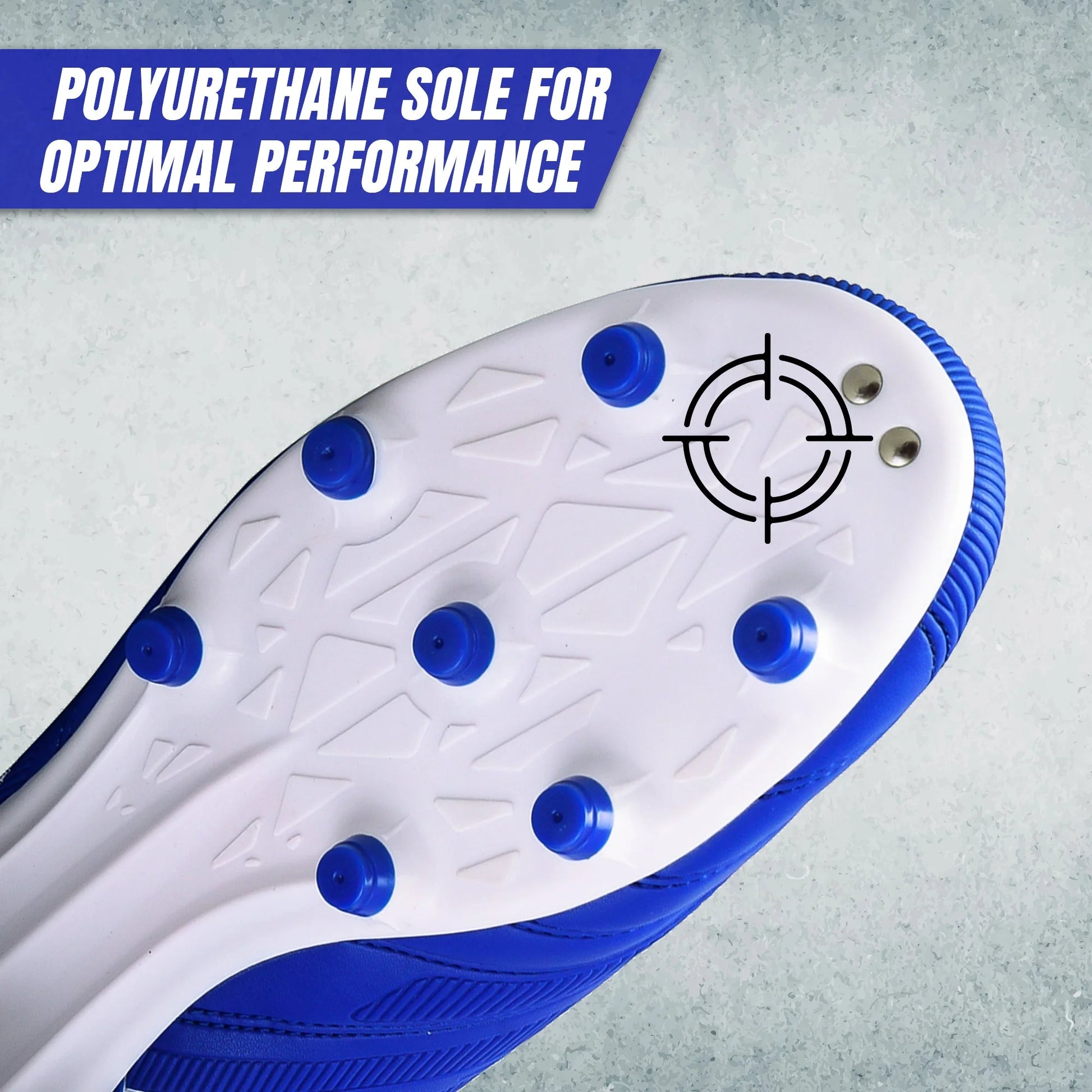 Valencia FG Soccer Cleats for Men and Women | Wide Fit Football Shoes with TPU Studs - ROYAL/WHITE, 6.5