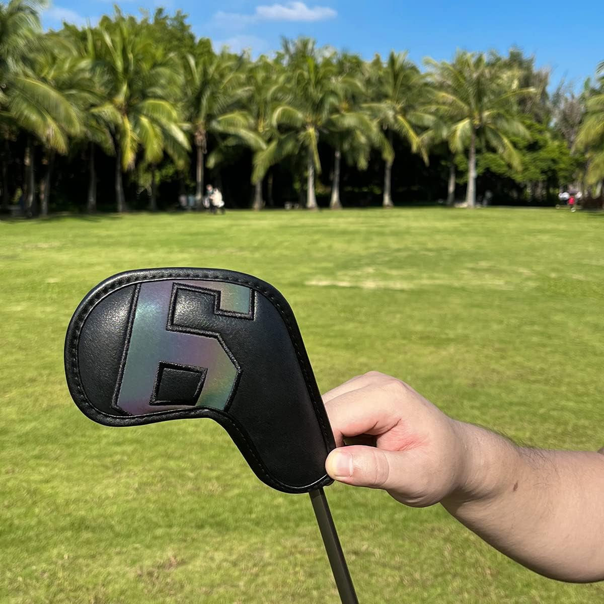 Montale Golf Iron Covers 10Pcs, Golf Iron Head Covers Leather Golf Iron Covers Set Colorful Golf Iron Headcovers,Golf Club Head Covers for Iron Customize & Non-Customiz